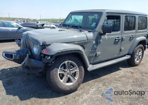 2022 Jeep Wrangler Unlimited Sahara 4X4 z USA, uszkodzony, nr VIN 1C4HJXEM7NW206585